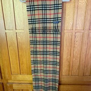 Burberry Tan Plaid Scarf